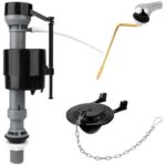 Universal Toilet Flusher Replacement Kit Toilet Flush Flapper Repair Kit Include Toilet Fill Valve 2 Inch Low Flow Toilet Rubber Flapper Handle Replacement Complete Toilet Parts...