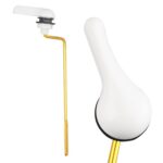 Universal Toilet Handle Replacement Kit, Toilet Flush Handle with Nut Lock and Stainless-Steel Flapper Chain, Side Mount Toilet Flush Lever Fits Most Standard Toilet Tanks, Easy...