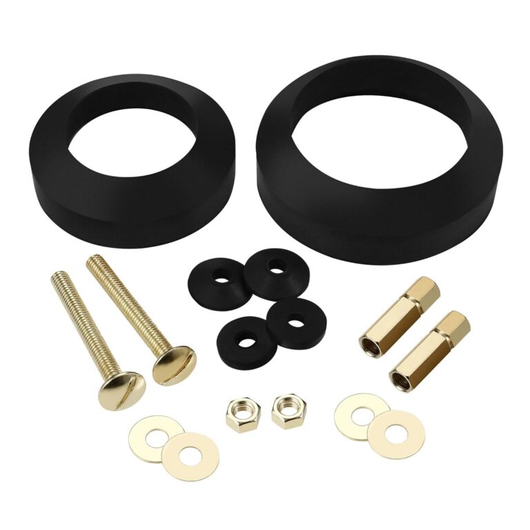 Universal Toilet Tank to Bowl Bolt & Gasket Replacement Kit Tank Repair Kit Includes 2" & 3" Rubber Seal Gaskets, Extra-Long Brass Plated Bolts, Washers, Nuts, Fits Most 2-Piece...