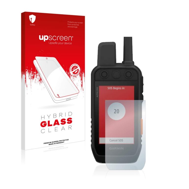 upscreen Hybrid Glass Clear Premium Glass Screen Protector for Garmin Alpha 200i K, Flexible, Lightweight, High Transparency