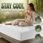 Utopia Bedding Waterproof Mattress Protector Queen Size, Viscose Made from Bamboo Mattress Cover 200 GSM, Fits 17 Inches Deep, Breathable, Fitted Style with Stretchable Pockets
