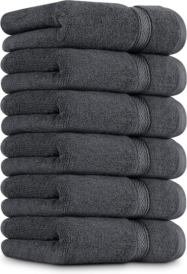 Utopia Towels 6 Pack Premium Hand Towels, 16 by 28 inches, 100% Ring Spun Cotton, Soft and Absorbent 600 GSM Towels for Bathroom, Gym, and Hotel, Grey