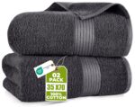 Utopia Towels - Premium Jumbo Bath Sheet 2 Pack - 100% Cotton Highly Absorbent and Quick Dry Extra Large Bath Towel - Super Soft Hotel Quality Towel (35 x 70 inches, Grey)