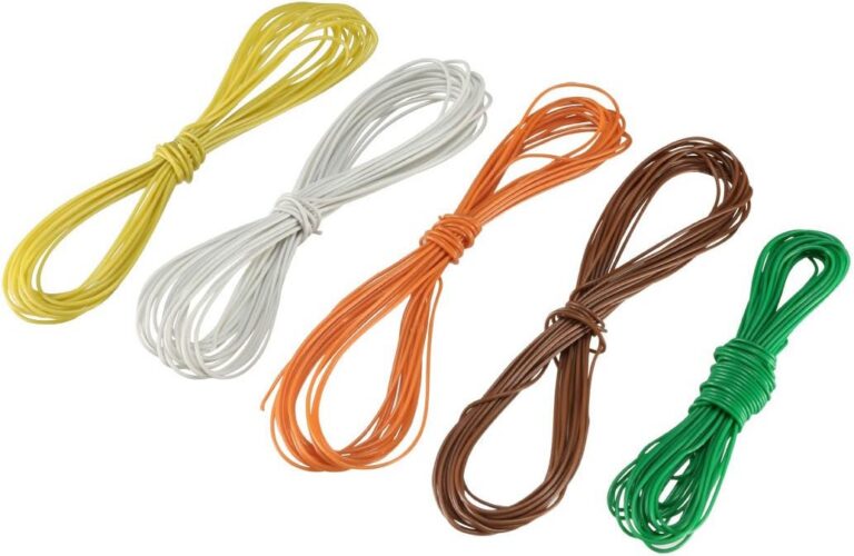 uxcell 5 Pcs Wrapping Wire Tin Plated Copper Wire PCB Wires Cable P/N DM-30-1000 30 AWG 3 Meters Length for Eletronic Test