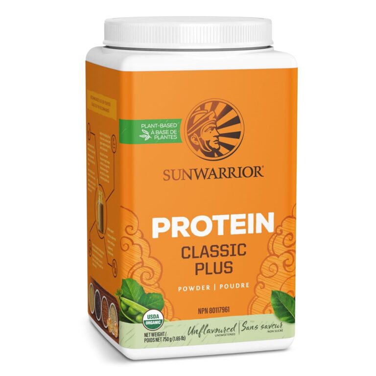 Vegan Organic Protein Powder Plant-based | 5 Superfood Quinoa Chia Seed Soy Free Dairy Free Gluten Free Synthetic Free NON-GMO | Unflavored 30 Servings | Classic Plus by Sunwarrior