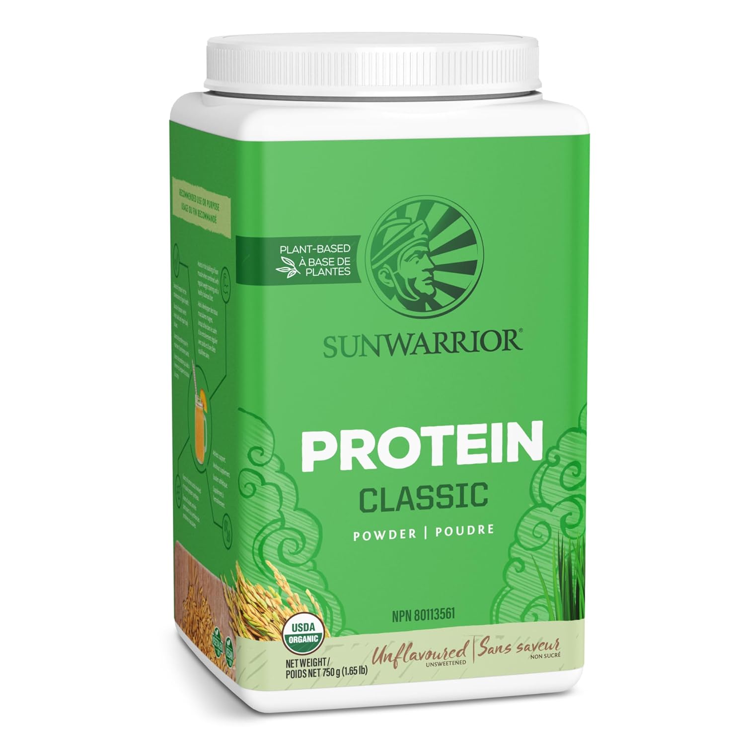 Vegan Organic Protein Powder Plant-based | Brown Rice Kosher Soy Free Sugar Free Gluten Free NON-GMO Dairy Free | Natural 30 Servings | Classic Protein by Sunwarrior Vegan Organic Protein Powder Plant-based | Brown Rice Kosher Soy Free Sugar Free Gluten Free NON-GMO Dairy Free | Natural 30 Servings | Classic Protein by Sunwarrior