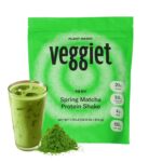 Veggiet Ceremonial Matcha Vegan Protein Powder with Plant Based Ingredients, 20g Protein, 4g Fibre, Dairy Free, Nothing Artificial. 18 Servings, 810g