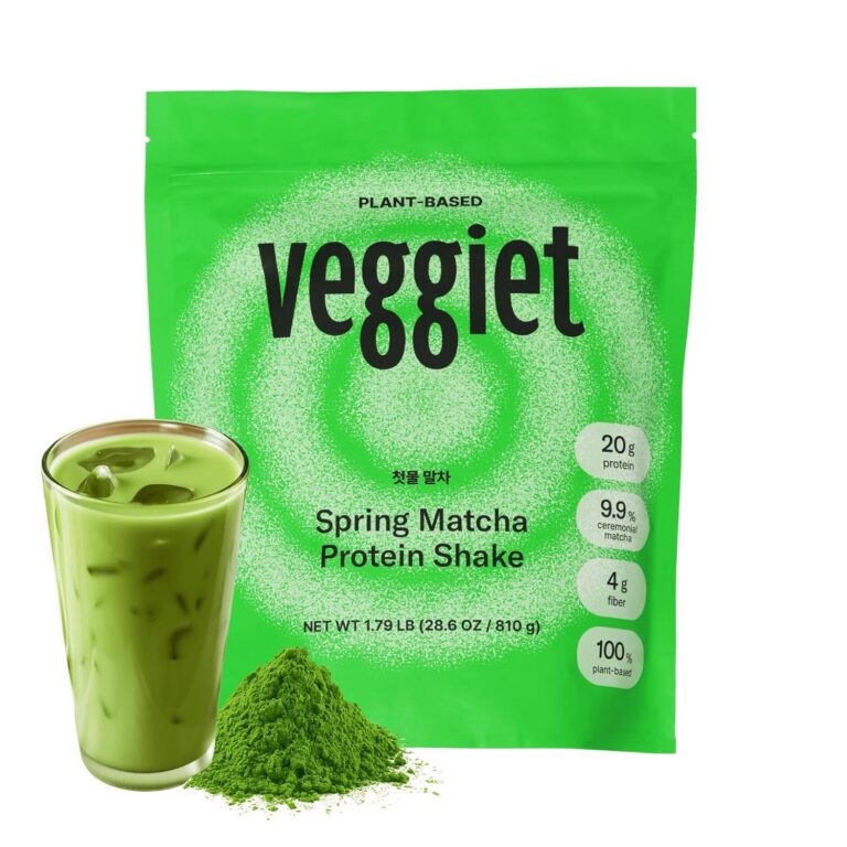 Veggiet Ceremonial Matcha Vegan Protein Powder with Plant Based Ingredients, 20g Protein, 4g Fibre, Dairy Free, Nothing Artificial. 18 Servings, 810g