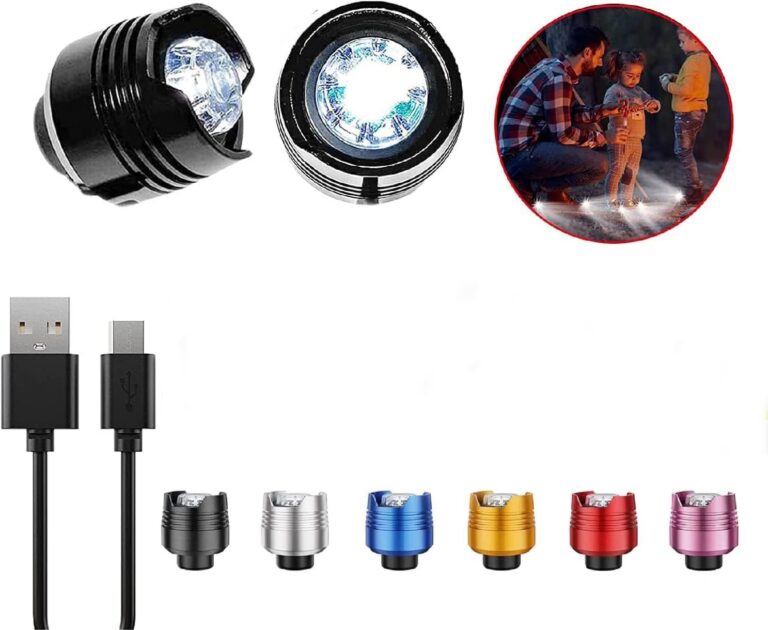 vibebli Headlights for Shoes 2pcs, Flashlights Attachment, Light Up Charms Accessories for Kids Adults Men Women, Clip on Clog Headlights, IPX5 Waterproof for Walking Camping...