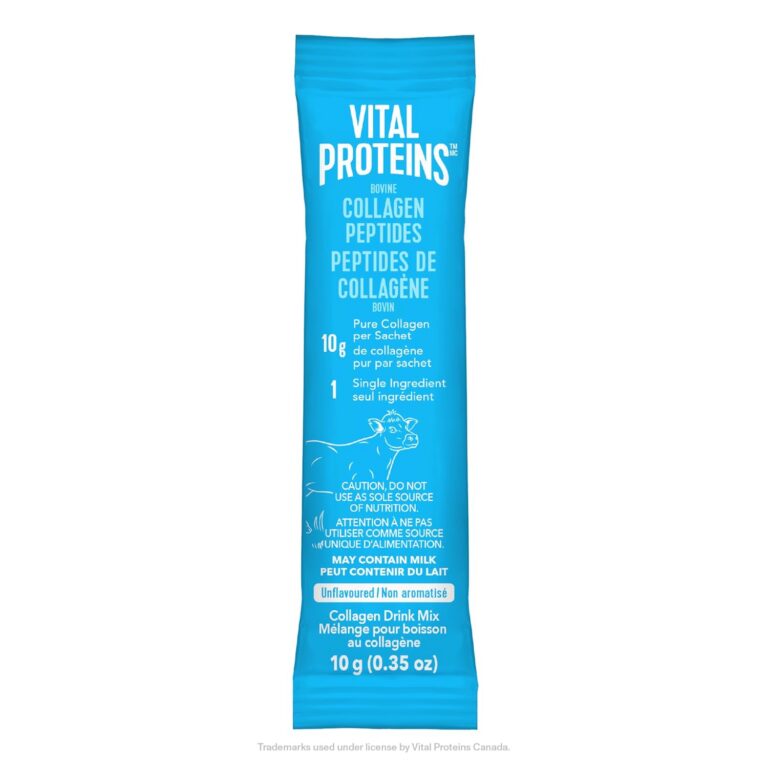 VITAL PROTEINS Bovine Collagen Peptides Powder, Single-serve Stick Packs, Unflavoured, Odourless, Gluten-free, No Added Sugar, Paleo-friendly, Non-GMO, No Artificial Flavours Or...