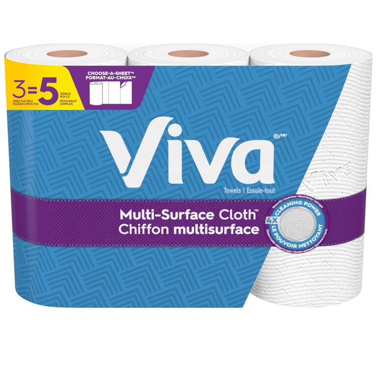 Viva Multi-Surface Cloth Paper Towels, Choose-A-Sheet 3 Big Rolls = 5 Regular Rolls (83 Sheets Per Roll)