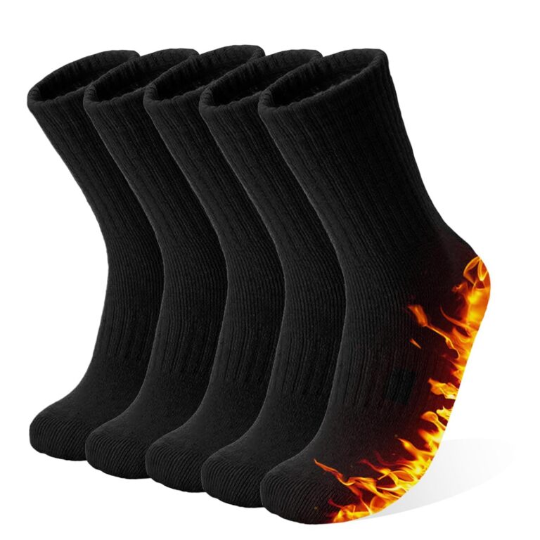 VoJoPi Womens Thermal Socks Warm Wool Hiking Walking Thick Cozy Ladies Boot Work Socks for Sport Hiking 5 Pairs, Size 5-10