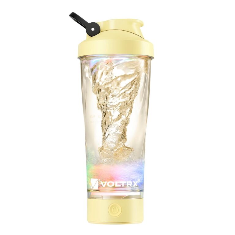 VOLTRX Premium Electric Protein Shaker Bottle, Made with Tritan - BPA Free - 24 oz Vortex Portable Mixer Cup/USB Rechargeable Shaker Cups for Protein Shakes for Workout,...