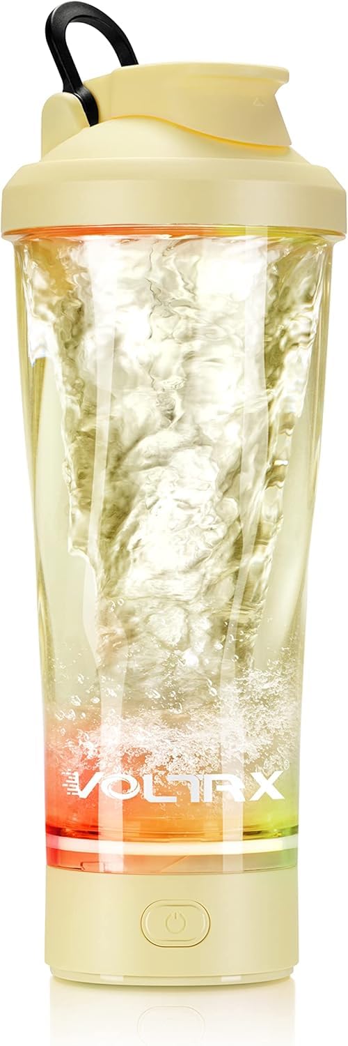 VOLTRX Premium Electric Protein Shaker Bottle, Made with Tritan - BPA Free - 24 oz Vortex Portable Mixer Cup/USB Rechargeable Shaker Cups for Protein Shakes for Workout,...