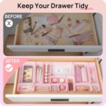 Vtopmart 25 Pack Plastic Drawer Organizers Pink