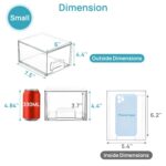 Vtopmart 6 Pack Small Stackable Storage Drawers, Acrylic Organiser, Storage and Organisation for Dresser, Bathroom, Cosmetics, Kitchen, Storage Cabinet