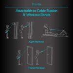 Vulken Tricep Rope Cable Attachment. 28.7 Inch & 22 Inch Two Lengths Built in One Pull Down Rope