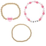 Way to Celebrate Valentine's Day " " Bracelets, 3 Pieces