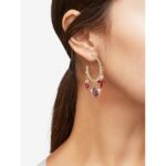 Way to Celebrate Valentine's Day Charm Hoop Earrings, 1 Pair