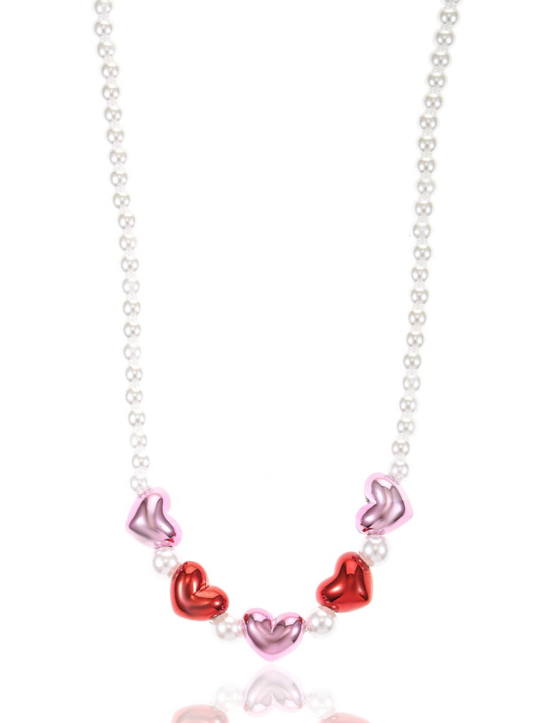 Way to Celebrate Valentine's Day Pearl Heart Necklace, 1 Piece
