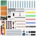 WayinTop Electronics Component Fun Kit w/E-Book, Upgraded Electronic Starter Kit with Breadboard Jumper Wires Kit, PCB Soldering Kit, LEDs & Resisitor Kit for Arduino/for...