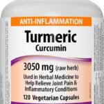 Webber Naturals Turmeric Curcumin, 3,050 mg of Raw Herb, 120 Capsules, Antioxidant Support, Vegan