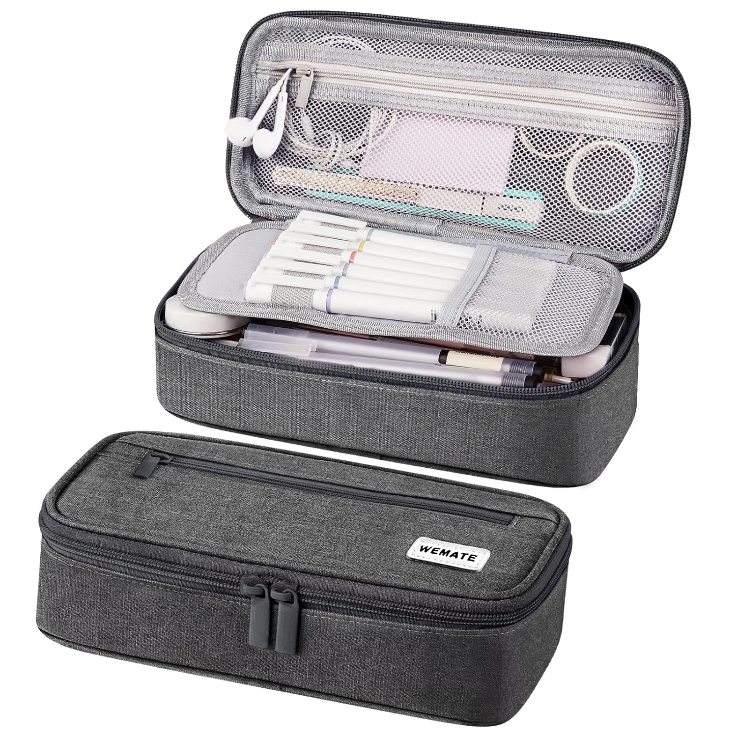WEMATE Large Pencil Case, Big Capacity Pencil Pouch Stationery Pen Bag, Storage High Capacity Bag Pouch Holder Box Organizer, Marker Pen Case for Women & Men WEMATE Large Pencil Case, Big Capacity Pencil Pouch Stationery Pen Bag, Storage High Capacity Bag Pouch Holder Box Organizer, Marker Pen Case for Women & Men
