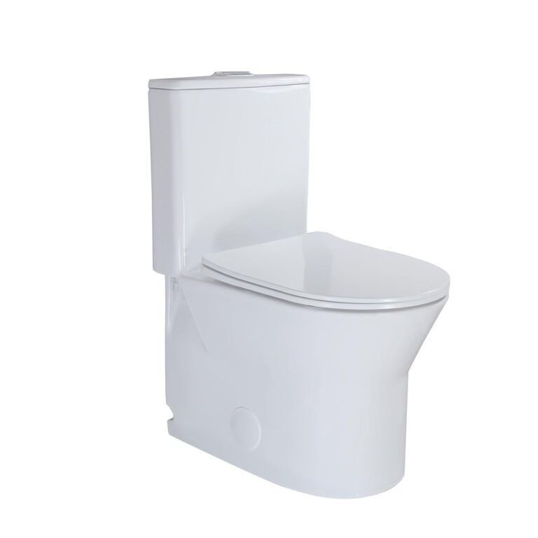 WinZo Small One Piece Toilet with 10" rough-in Compact Modern Dual Flush For Tiny Short Bathroom Powder Room White