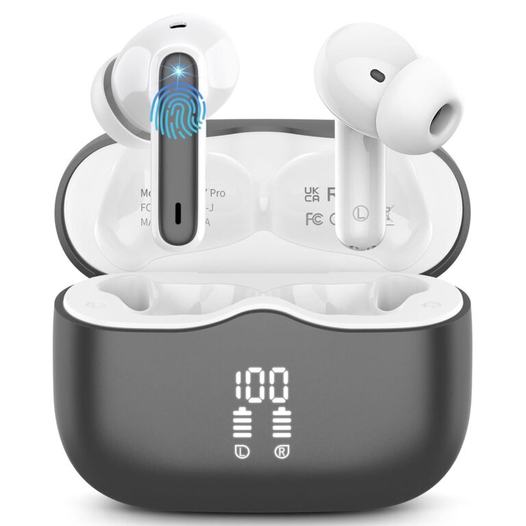 Wireless Earbuds, Bluetooth Ear Buds 5.4 Mini HiFi Stereo with 4 ENC Noise Cancelling Mics Wireless Headphones, in Ear Earphones 40H IP7 Waterproof, USB C, Bluetooth Earbuds for...