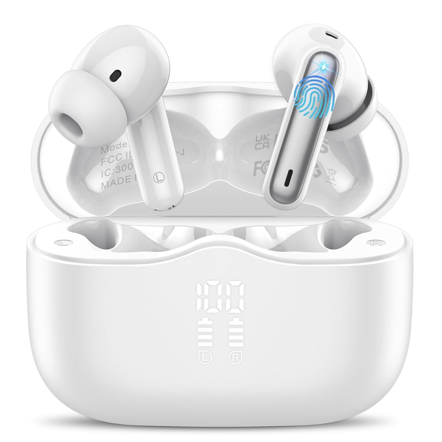 Wireless Earbuds, Bluetooth Ear Buds 5.4 Mini HiFi Stereo with 4 ENC Noise Cancelling Mics Wireless Headphones, in Ear Earphones 40H IP7 Waterproof, USB C, Bluetooth Earbuds for... Wireless Earbuds, Bluetooth Ear Buds 5.4 Mini HiFi Stereo with 4 ENC Noise Cancelling Mics Wireless Headphones, in Ear Earphones 40H IP7 Waterproof, USB C, Bluetooth Earbuds for...