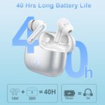 Wireless Earbuds, Bluetooth Ear Buds 5.4 Mini HiFi Stereo with 4 ENC Noise Cancelling Mics Wireless Headphones, in Ear Earphones 40H IP7 Waterproof, USB C, Bluetooth Earbuds for...