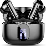 Wireless Earbuds, Bluetooth Headphones 5.4 HiFi Stereo, Wireless Earphones with ENC Noise Cancelling Mic, IP7 Waterproof in Ear Headphones, LED Digital Display Ear Buds, Touch...