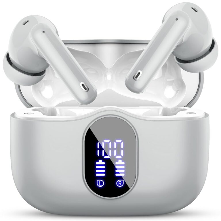 Wireless Earbuds, Bluetooth Headphones 5.4 HiFi Stereo, Wireless Earphones with ENC Noise Cancelling Mic, IP7 Waterproof in Ear Headphones, LED Digital Display Ear Buds, Touch...