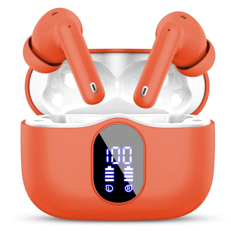 Wireless Earbuds, Bluetooth Headphones 5.4 HiFi Stereo, Wireless Earphones with ENC Noise Cancelling Mic, IP7 Waterproof in Ear Headphones, LED Digital Display Ear Buds,...