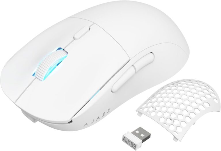 Wireless Gaming Mouse,60G Ultra-Lightwieght,PAW3395-26,000DPI Sensor Mouse Gaming Programmable 6 Buttons,Ergonomic Computer USB Gamer Mouse for Windows Laptop Mac-AJ199,2.4GHz...