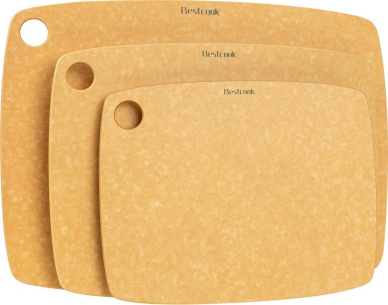 Wood Fiber Cutting Board for Kitchen [Set of 3] - High Density, Non-Porous, BPA-Free, Reversible Chopping Board, Dishwasher Safe, Knife-Friendly Cutting Board for Meat, Bread,...