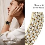 wutwuk Compatible for Apple Watch Band 38mm 40mm 41mm 42mm 44mm 45mm with Case, Jewelry Metal Replacement Strap for iWatch SE Series 8 7 6 5 4 3 2 1, Women's Dressy Bling...