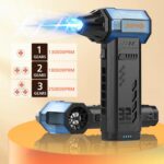 X301 Electric Air Duster-250000RPM Super Power-Air Duster, Replaceable Battery,Long Life-Snow Blower, 3-Gear Adjustable,4 nozzles for Computer, Keyboard, Outdoors and Car...