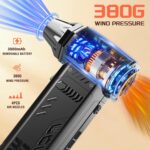 X301 Electric Air Duster-250000RPM Super Power-Air Duster, Replaceable Battery,Long Life-Snow Blower, 3-Gear Adjustable,4 nozzles for Computer, Keyboard, Outdoors and Car...