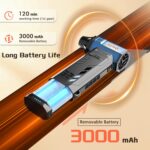 X301 Electric Air Duster-250000RPM Super Power-Air Duster, Replaceable Battery,Long Life-Snow Blower, 3-Gear Adjustable,4 nozzles for Computer, Keyboard, Outdoors and Car...