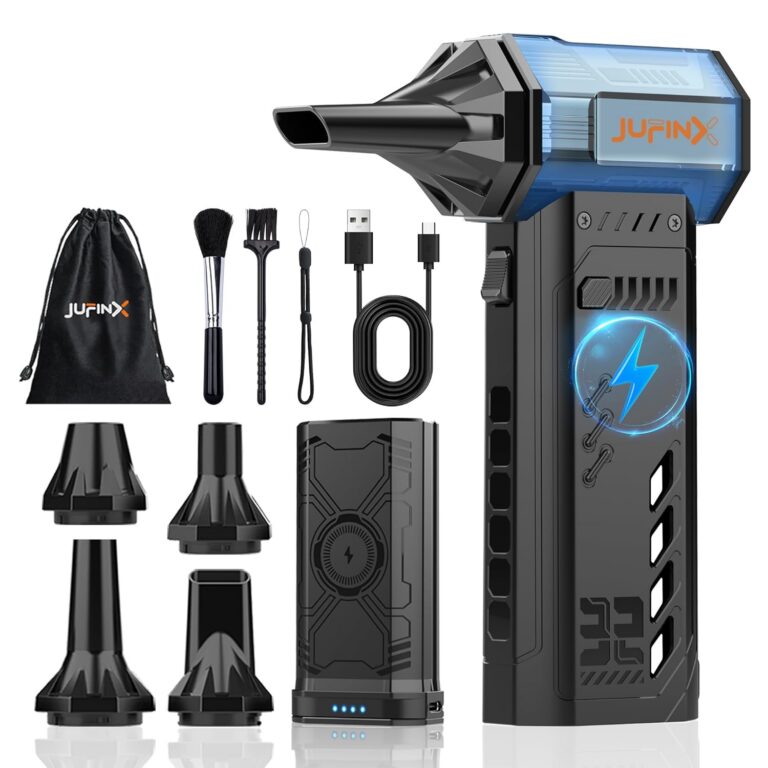 X301 Electric Air Duster-250000RPM Super Power-Air Duster, Replaceable Battery,Long Life-Snow Blower, 3-Gear Adjustable,4 nozzles for Computer, Keyboard, Outdoors and Car...