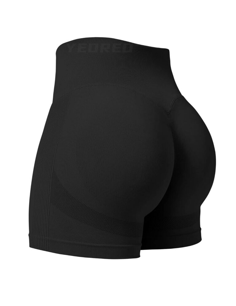 YEOREO Professional Women Workout Shorts 3.6" Scrunch Shorts Seamless High Waisted Contour Gym Yoga Biker Shorts