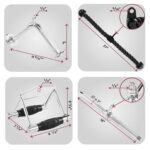 Yes4All Cable Machine Attachment, Row Handles, Tricep Rope, Straight Bar, V Bar, LAT Pulldown Accessories Load 880 LB for Home Gym