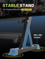 YOLEO Dumbbell Rack - 3 Tier & 5 Tier Compact Weight Rack for Dumbbell, Kettlebell, Barbell, Heavy Duty Weight Storage Organizer, Space-Saving Dumbbell Storage Stand Holder for...