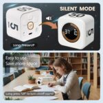 Yomvwavo Rechargeable Pomodoro Cube Timer - 4 Preset Time Settings (5/10/25/50 Min) & Custom Countdown, Portable Productivity Visual Timer for Kids & Adults, ADHD, Classroom,...