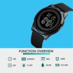 YUINK Mens Watch Ultra-Thin Digital Sports Watch Simple Waterproof Stainless Steel Fashion Wrist Watch for Men Women