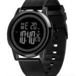 YUINK Mens Watch Ultra-Thin Digital Sports Watch Simple Waterproof Stainless Steel Fashion Wrist Watch for Men Women