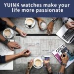 YUINK Mens Watch Ultra-Thin Digital Sports Watch Simple Waterproof Stainless Steel Fashion Wrist Watch for Men Women