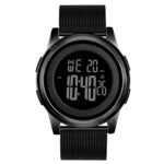 YUINK Mens Watch Ultra-Thin Digital Sports Watch Simple Waterproof Stainless Steel Fashion Wrist Watch for Men Women