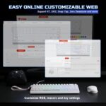 YUNZII x MADLIONS MAD68 HE Rapid Trigger Wired Magnetic Mechanical Gaming Keyboard 60% Hall Effect Adjustable Actuation,PBT Keycaps RGB Hot-Swap,8KHz Polling Rate (White,...